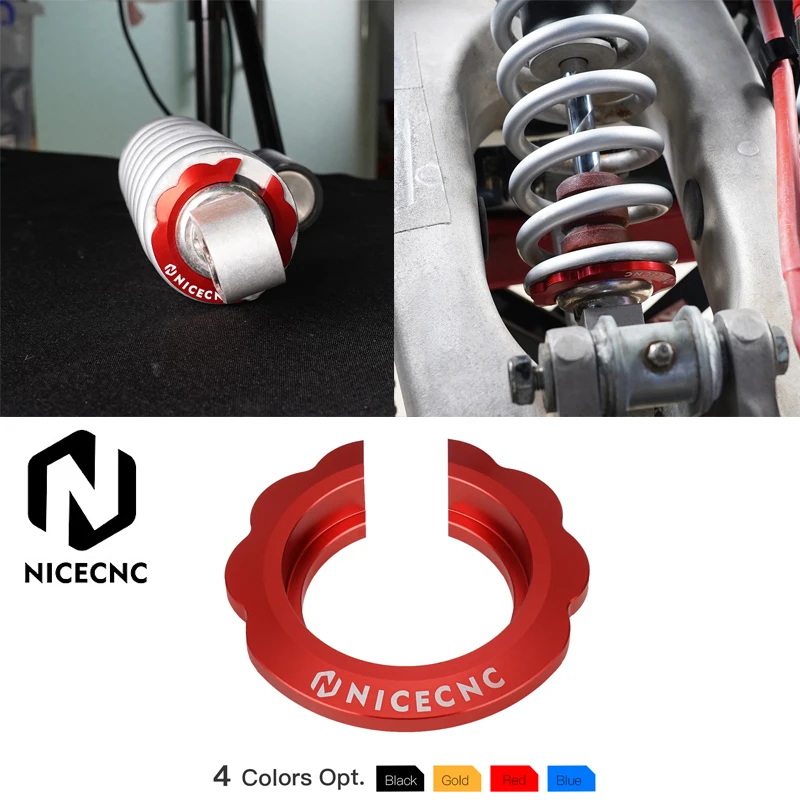 

NICECNC ATV Rear Coil-Over Spring Seat Aluminum For Yamaha Raptor YFM 700 2012-2020 YFM 700R 2016-2020 Swiv-Align Spring Seat