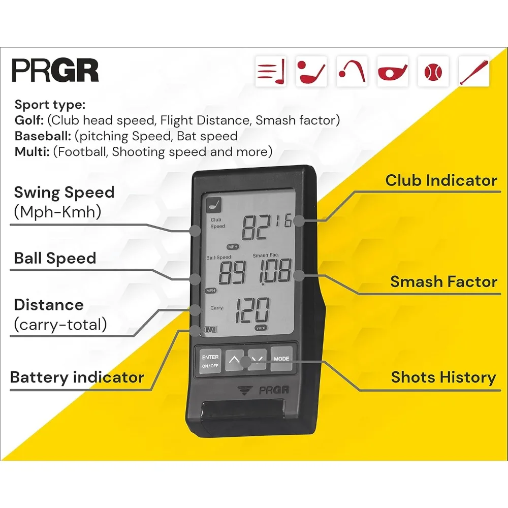 Black Pocket Launch Monitor HS-130A