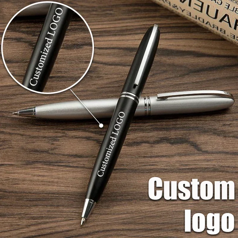 

1 Portable and Cute Rotating Metal Ballpoint Pen Gift, Business Writing, Office Stationery, Signature Pen, Customized Logo