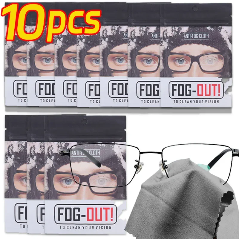 1/10Pcs Perpetual Anti-Fog Wipes Glasses Pre-moistened Antifog Lens Cloth Defogger Eyeglass Wipe Prevent Fogging F18 21 Dropship