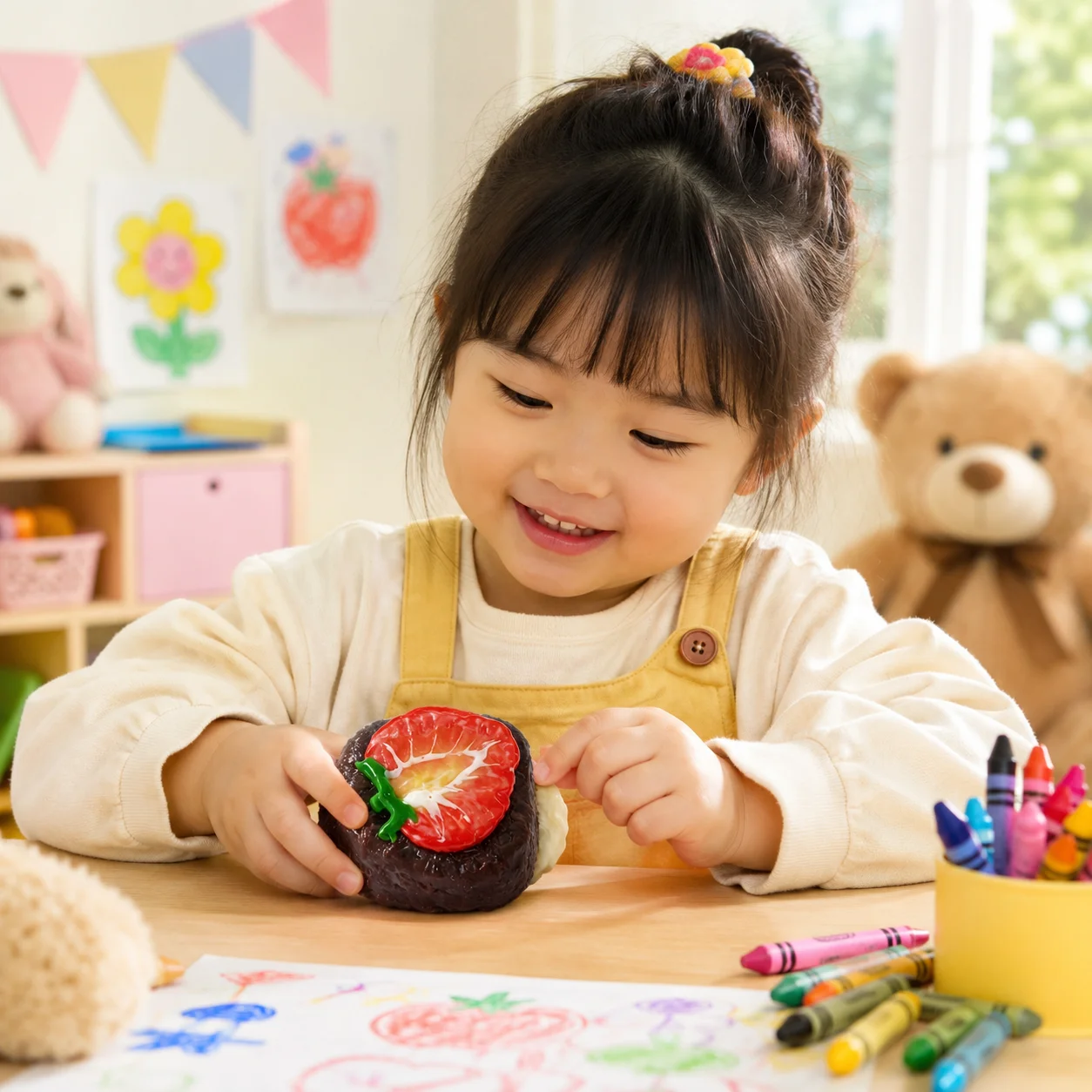 Food Grade Fruit Decor Chocolate Pastry Squishy Squeeze Toy Slow Rebound Fidget Toy Anxiety Relief Sensory Play Toy For Children
