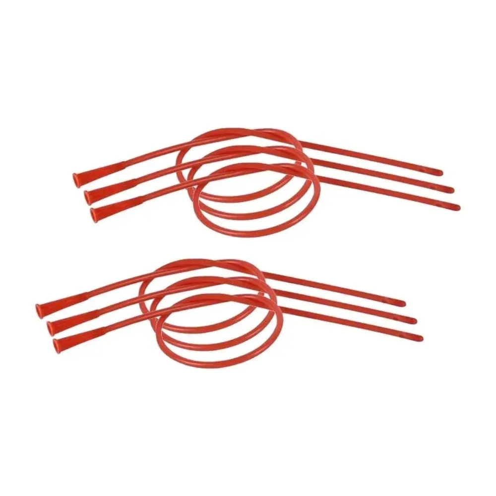 20pcs / 5pcs Disposable Silicon-coated Red Latex Foley Catheter Medical Surgery and Training Supplies 38cm Size Fr8-Fr18