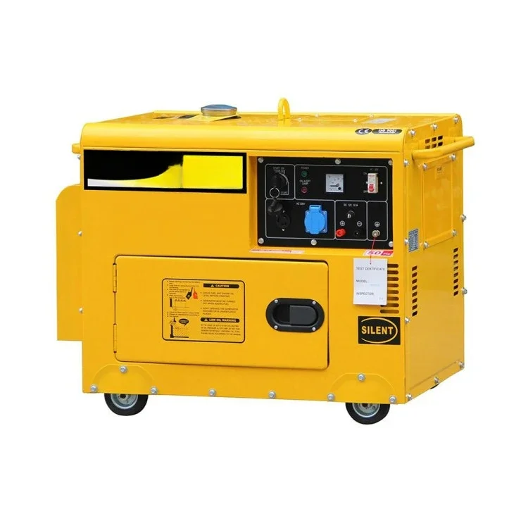 3kw 5kw 6kw 7kw 8kw Small/Mini Single Phase Output Power Super Silent Air Cooled Diesel Generator Set