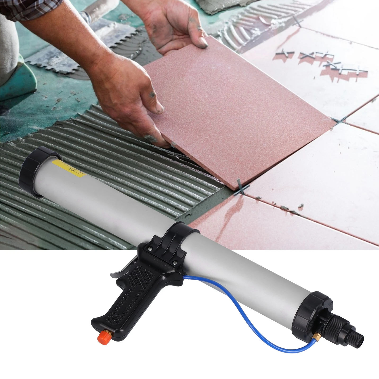 Alloy Applicator Industrial Tools for Ships Containers 600ml Air Caulking Gun Pneumatic Caulking Gun Aluminum