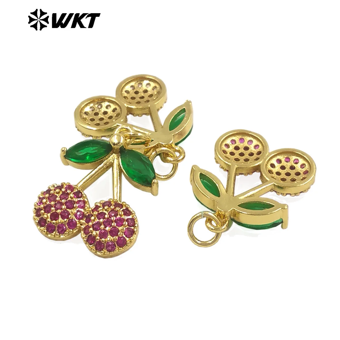 WT-JFE156 Special Design Unique Yellow Brass With Drop Oil Real Gold Plated Pendant For Women Daily Decoration