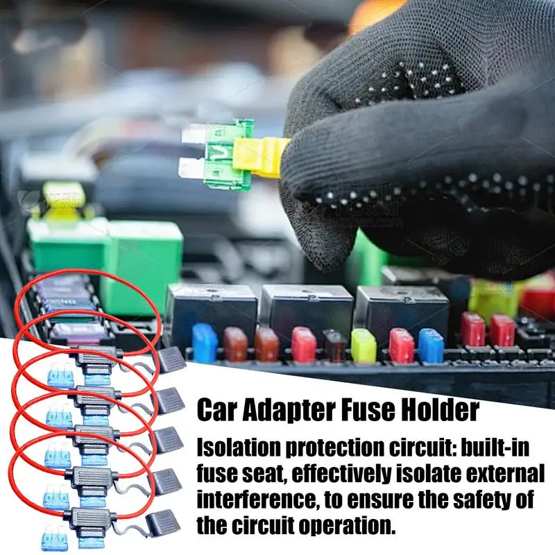 Portafusibili per auto Portafusibili per navi 5X che proteggono circuiti e apparecchiature elettriche con coperchio per camper per auto