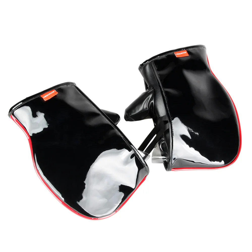 Warmth Insulated Motorcycle Gloves for Electric Vehicles Fleece Lined Waterproof Windproof Cycling Gloves Mirror Style