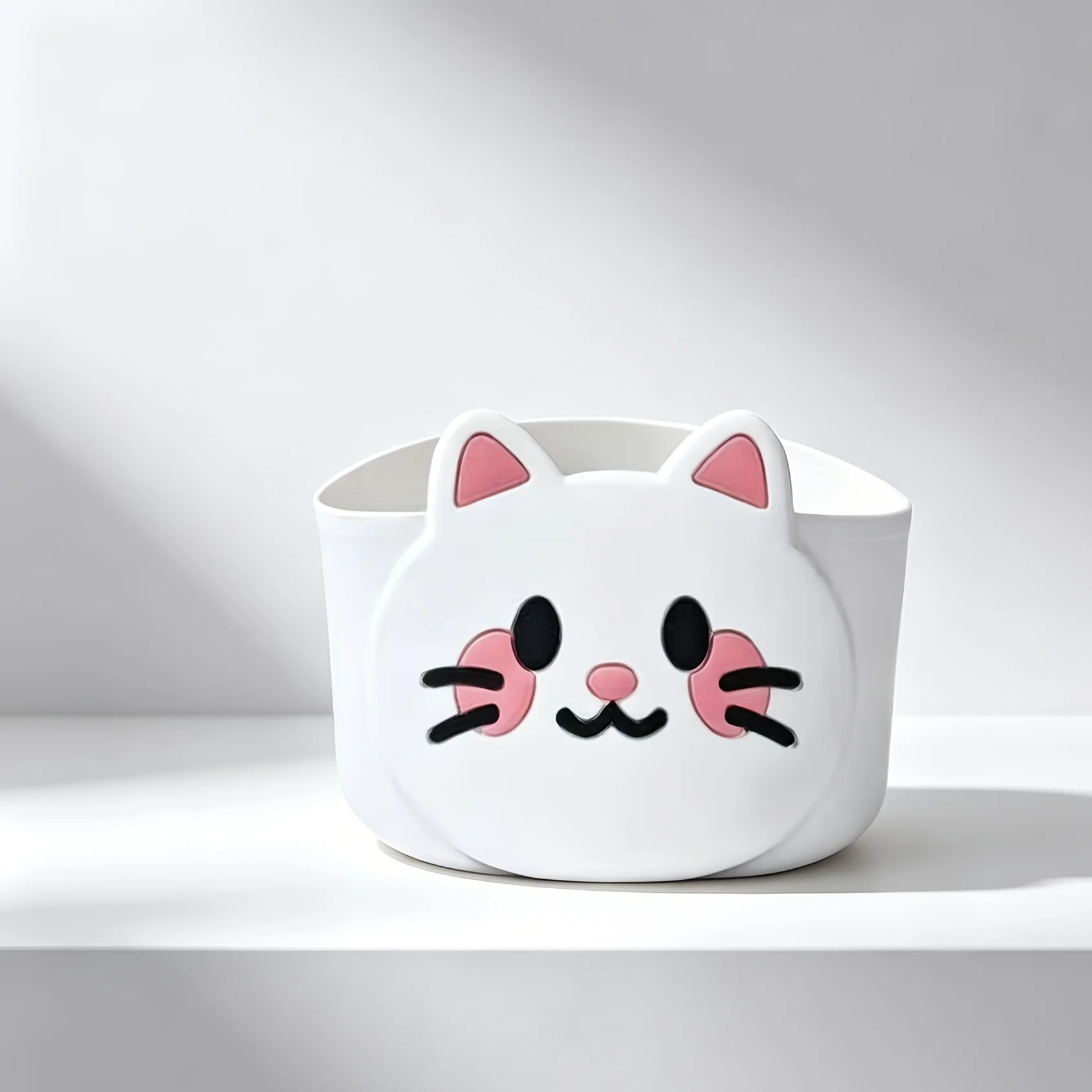 Cute Cat Face Silicone Cup Sleeve, Fits 40oz/30oz Water Bottles | Non-slip Protective Base, Water Bottle Accessory, Durable