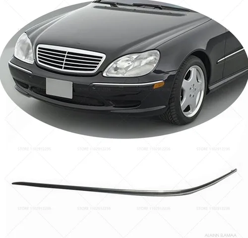Imagen 2 del producto Para Mercedes Benz 1998-2002 Clase S W220 moldura exterior del parachoques delantero 2208850174 2208850274