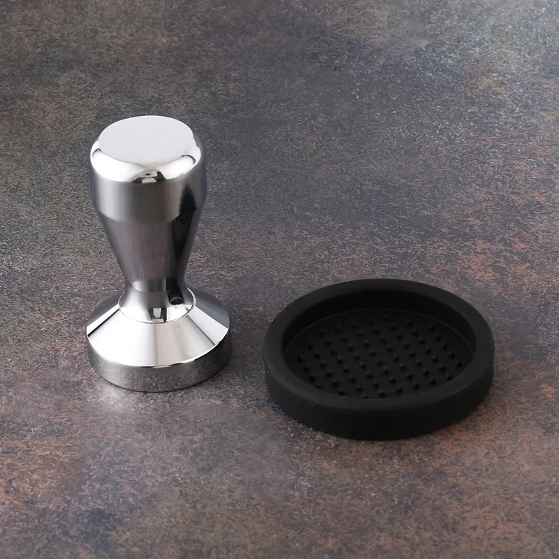 Coffee Tamper, Espresso Coffee Press 49Mm Tamper Coffee With Silicone Tamper Mat