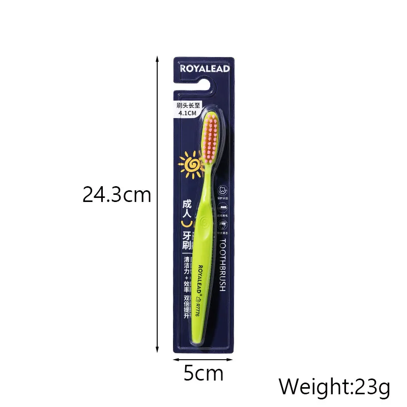 Extra Long Big Head Lazy Soft Bristled Toothbrush Adults Couple Home Premium Soft Hair Teeth Cleaning Brush Individual Packing