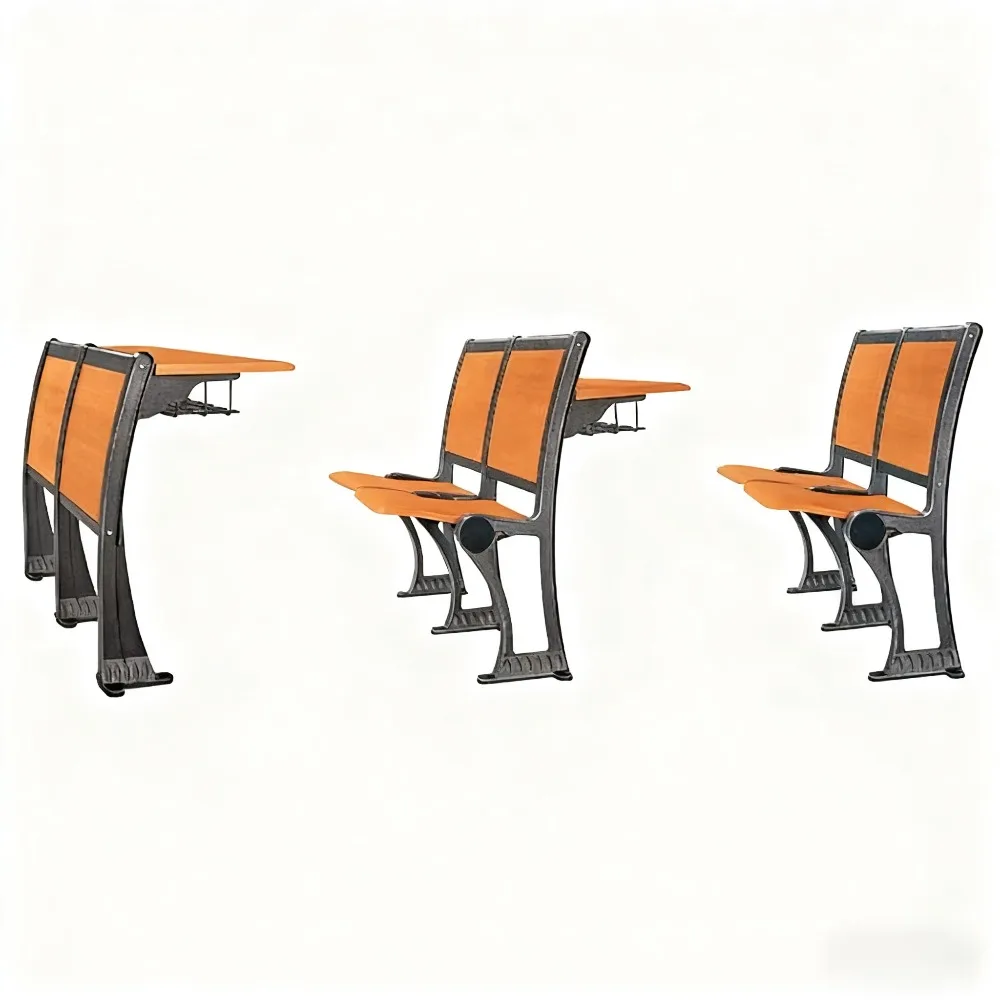 سعر المصنع أثاث الجامعة المدرسية قاعة المحاضرات مقعد خلفي مثقوب ومقعد خشبي مع لوح كتابة مرفق