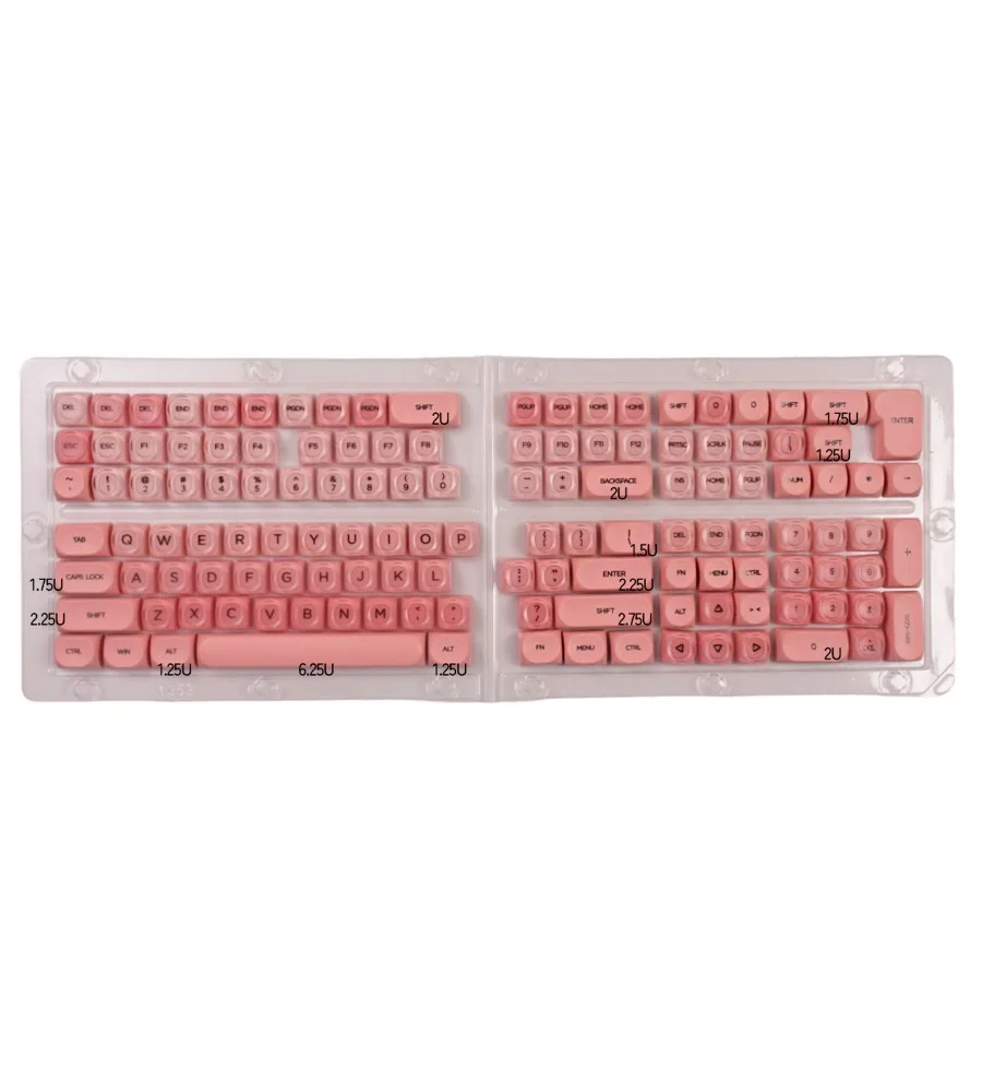 HOA strawberry pink keycap sublimation PBT + PC girls ball cap for wooting mechanical keyboard