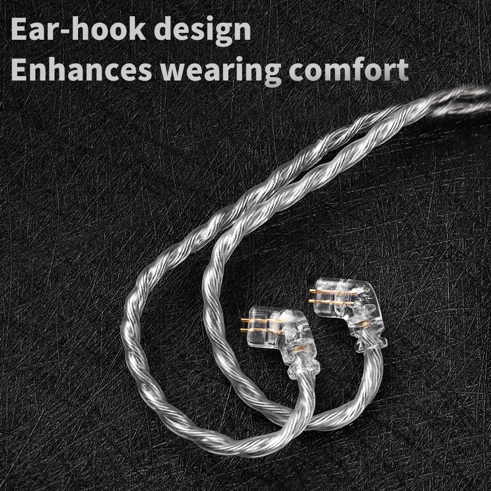 Kabel do słuchawek QKZ T7, wtyk 3.5mm, 2PIN, przewód do słuchawek przewodowych, ulepszony kabel zamienny do KZ ZSN ZSX PRO X ZS10 CCA TRN — zdjęcie produktu 3
