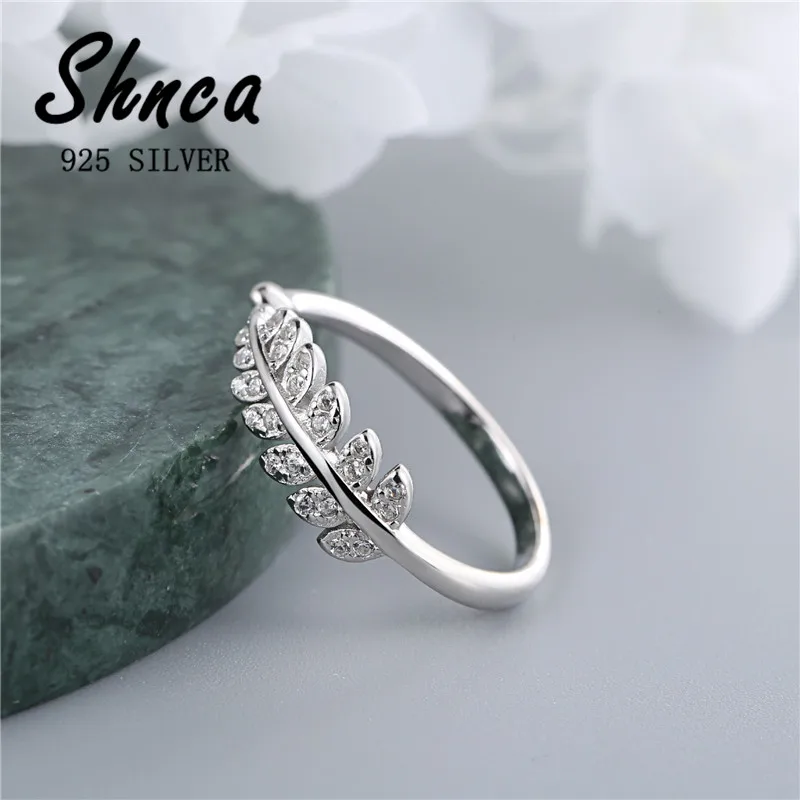 Handmade Original New Pure 925 Sterling Silver Tree Branch Leaves Rhinestone Open Rings For Women Girl Anillos XR151