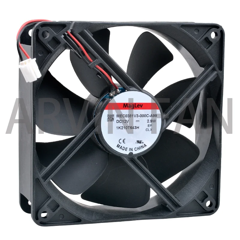 MEC0381V3-000C-A99 12cm 120mm Fan 120x120x38mm DC12V 2.9W 2 Lines Cooling Fan For Chassis Inverter Power Supplies And Automotive