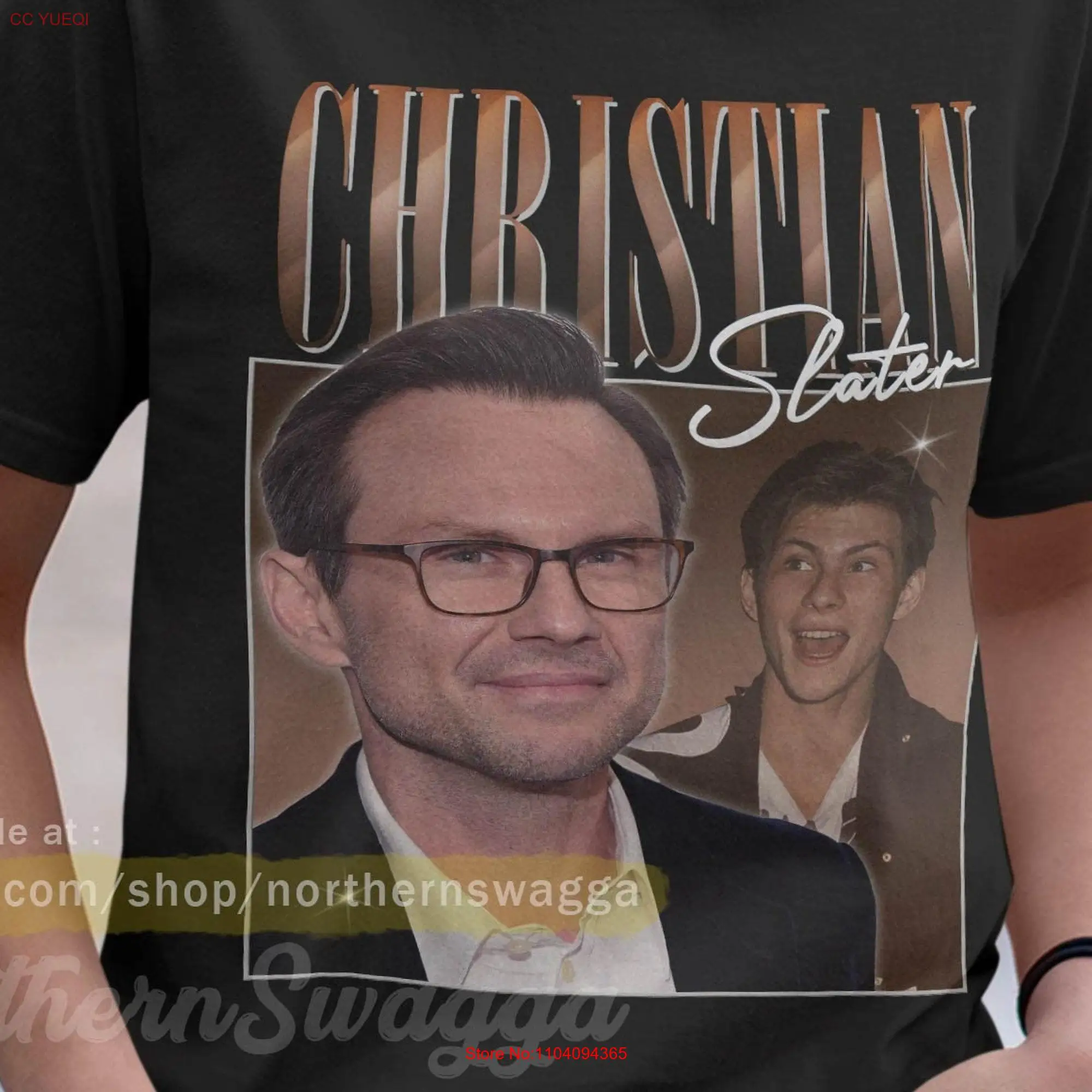 Christian slater shirt design retro style cool fan art t 90s poster 294 tee long or short sleeves