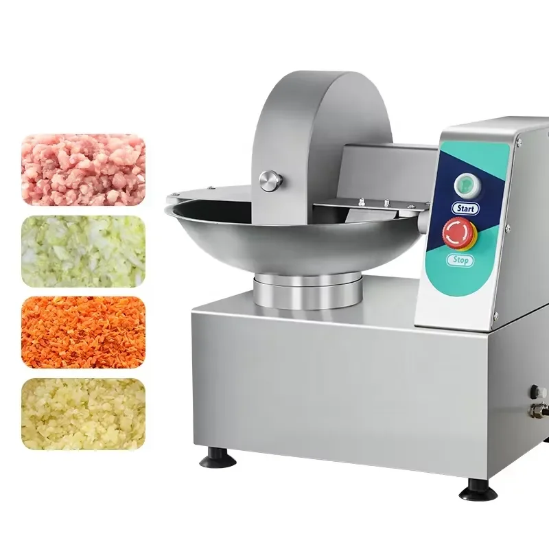 Commercial Kitchen Electric Salad Fresh Mince Sausage Garlic Meat Bowl Cutter Chopper Machine