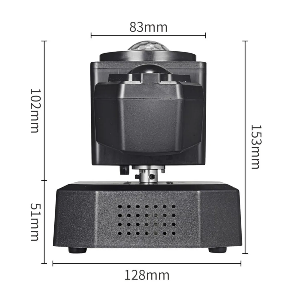 65W LED Moving Head Light RGBW 4in1 Stage Lighting Effect DMX Remote Control Mini Projector For DJ Party Concert Wedding Theater