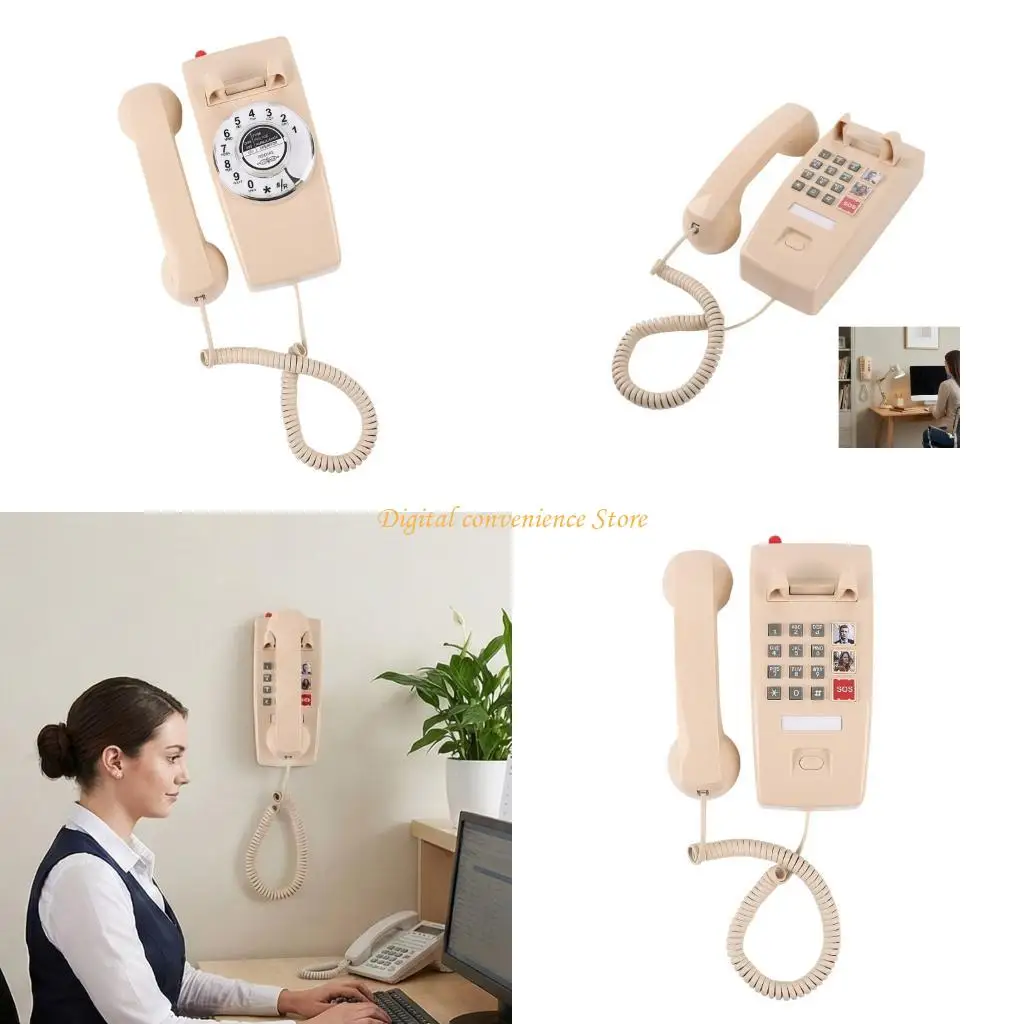 97QA Wall Mount Telephone Landlines Retro for Emergency Use No Battery Required