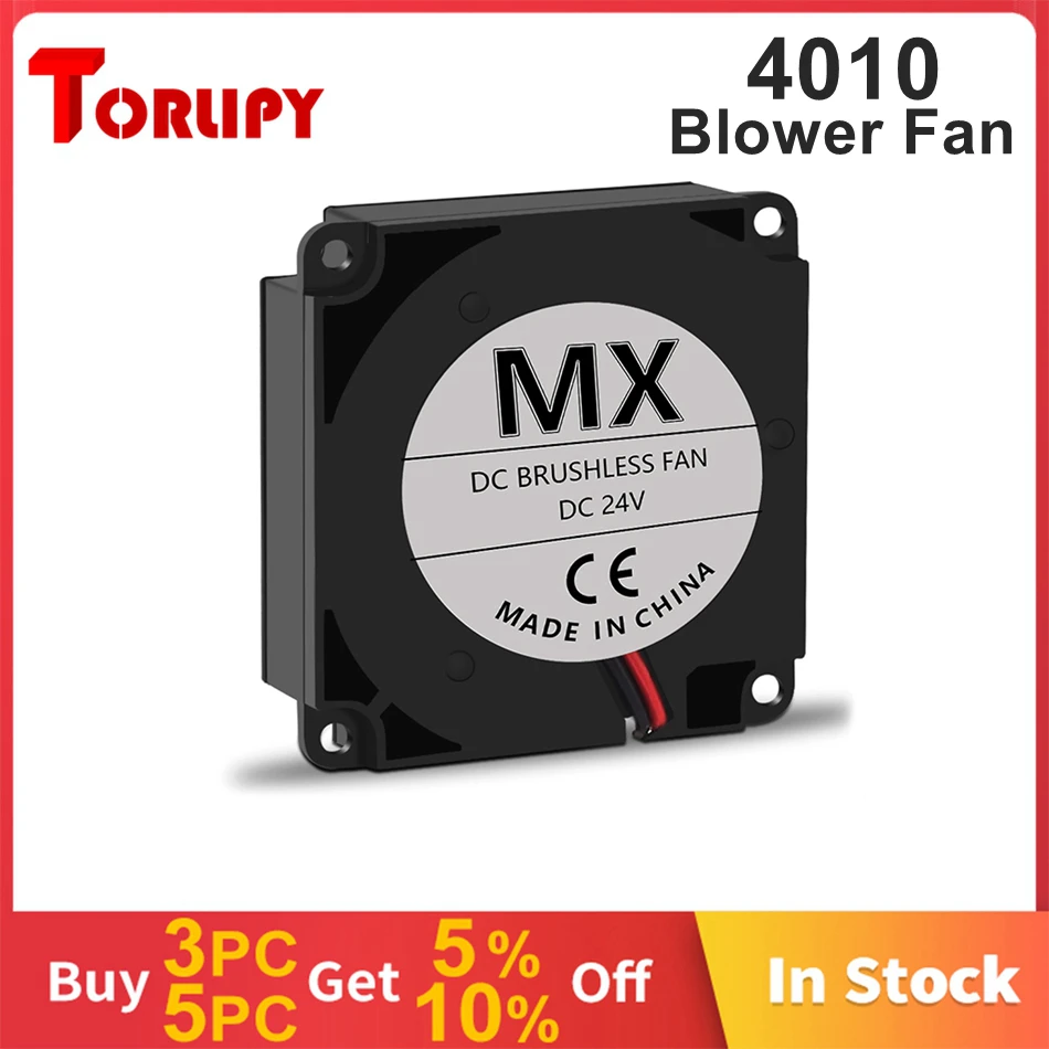 4010 Blower Fan 5V 12V 24V High Quality 3D Printer Turbo Cooling Fan Brushless Cooler Heat Dissipation With Air Duct Mounting