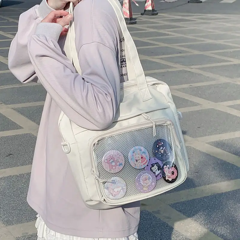 HAEX Harajuku Frauen Ita Taschen Mode Japanischen Stil Lolita Crossbody Schulter Bolso Mujer Casual Nylon Große Kapazität Tote Taschen