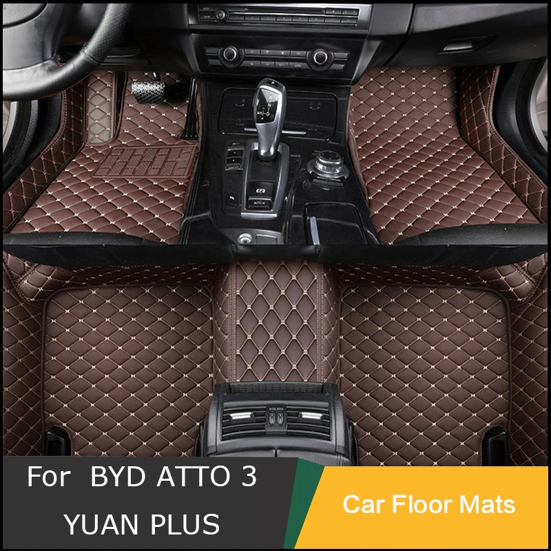 

For BYD ATTO 3 YUAN PLUS Car Floor Mats Trunk Mat Waterproof Non-slip Foot Pad Fully Surrounded LHD RHD Drive Car Accessory