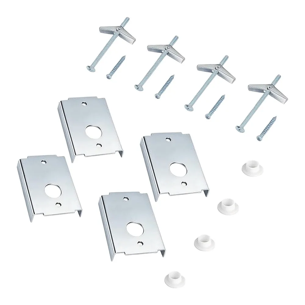 Bifold Door Repair Kit N7For 192 for For 1 3/8 inch Wooden Bi-fold Doors 4 pcs Brackets with Expansion and Standard Fasteners