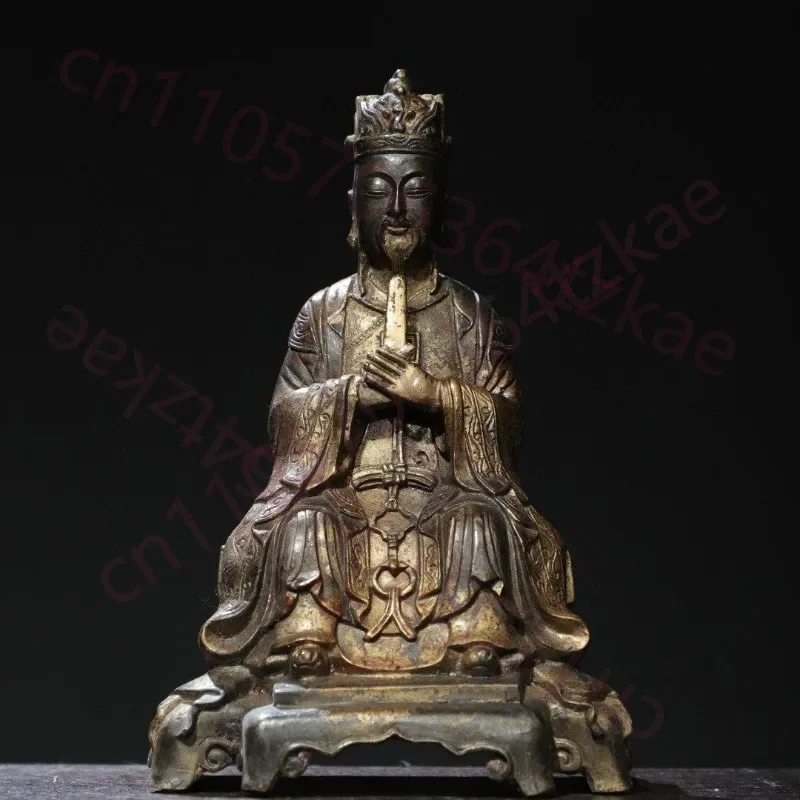 Hand-Cast Premium Brass Civil Official Buddha Statue - 4.4