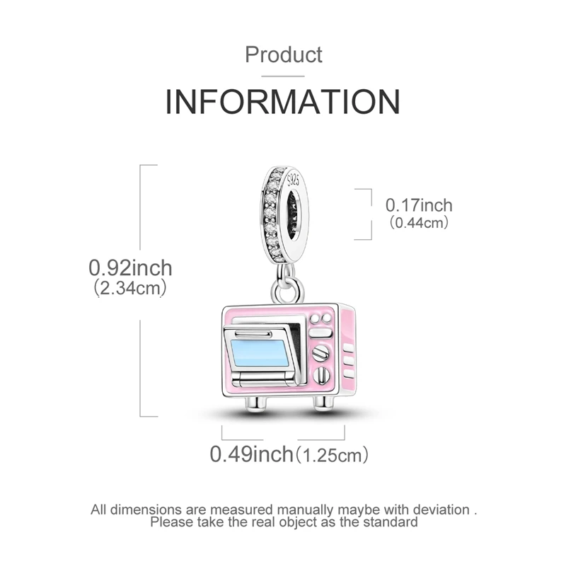 Original Oven Headphones Electronic Theme Pendant 925 Silver Charms Bead Fit 3mm Original Bracelet Womens DIY Fine Jewelry Gifts