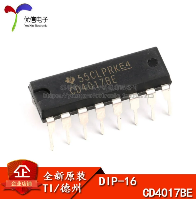 

5PCS/LOT new CD4017BE CD4017 DIP-16 4000 A series of CD4017BE CMOS The integrated circuit