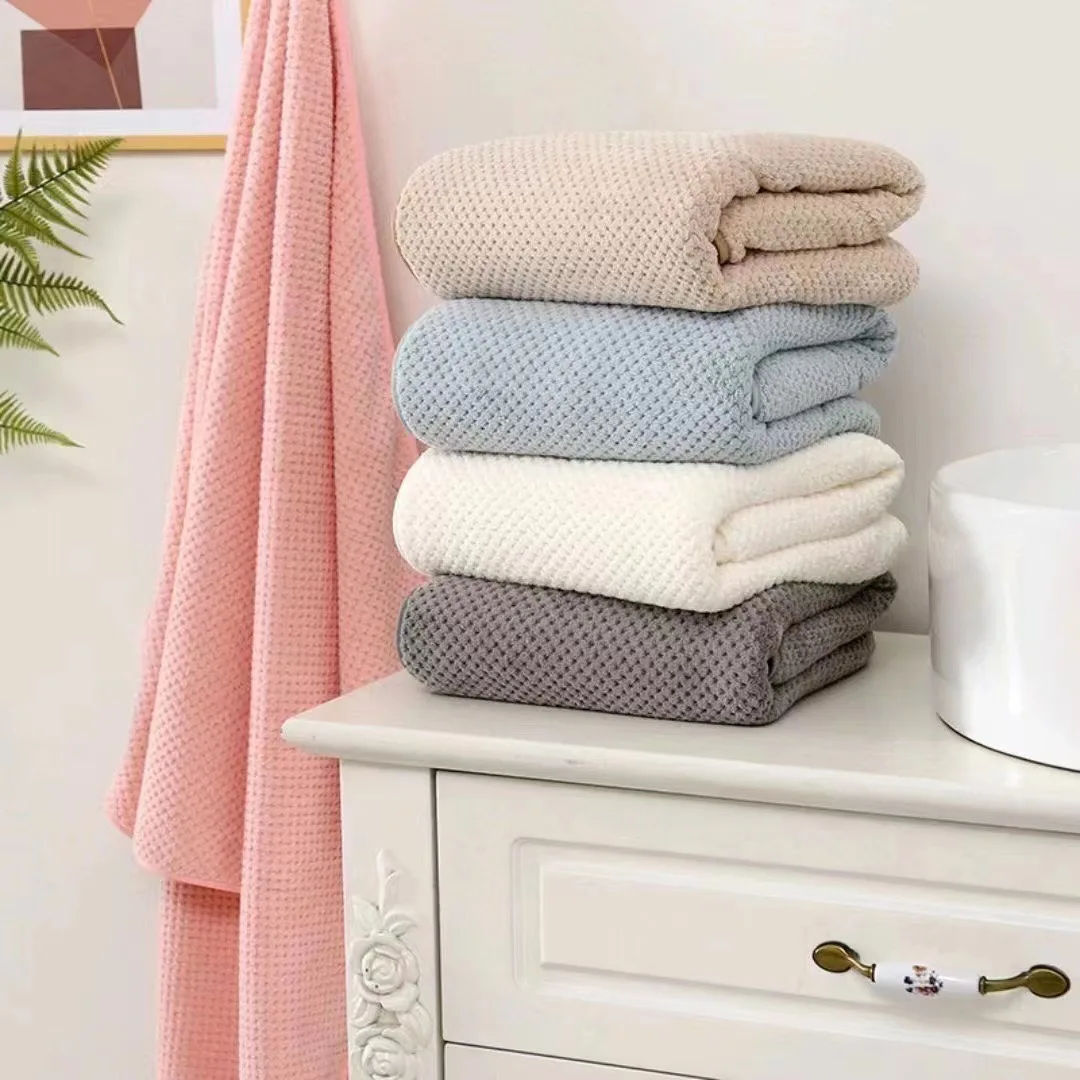 

Coral Fleece Towel Pineapple Wood Coral Fleece Bath Towel Set Fast-absorbing Quick-drying Beach Towel Large Towel