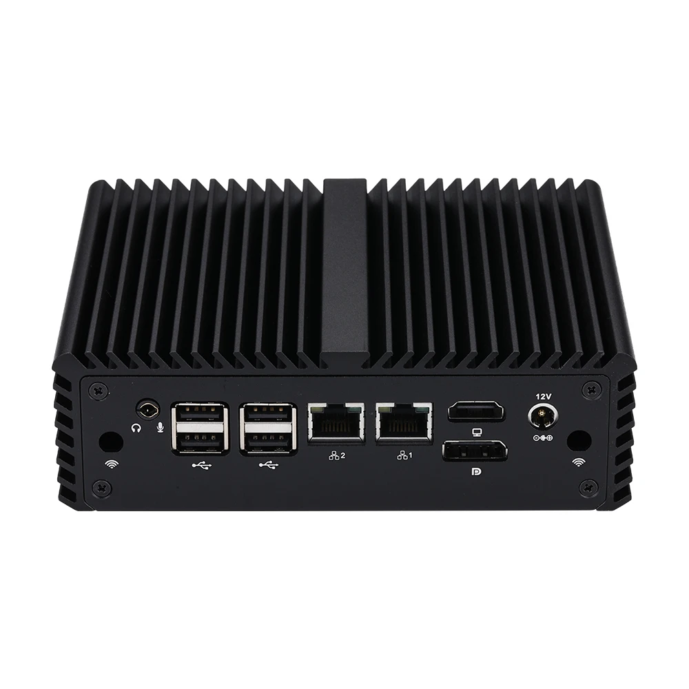 Qotom Mini PC N5105 Quad Core do 2,9 GHz Dual Realtek Gigabit LAN 5 COM Industrial PC X86 Running 24/7