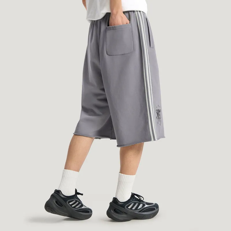 Adidas Adidas Clover 2026 Summer Men's Leisure Sports Loose Knitted Shorts Nine-point Pants KY2200