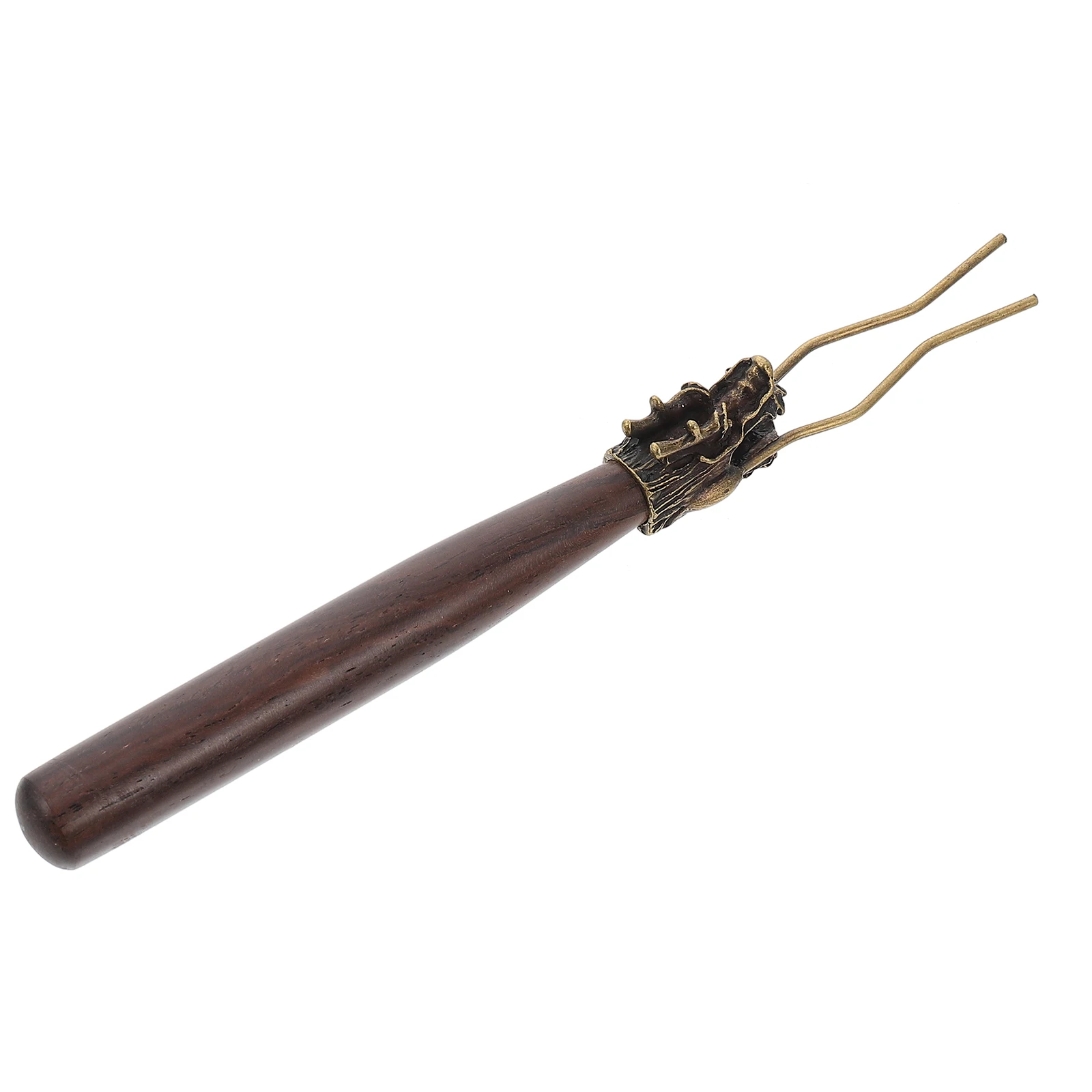 

Ergonomic Wooden Handle Teacup Clip Copper Material Anti-Scald Cup Holder For Ceremony Heat-Resistant Tea Utensil