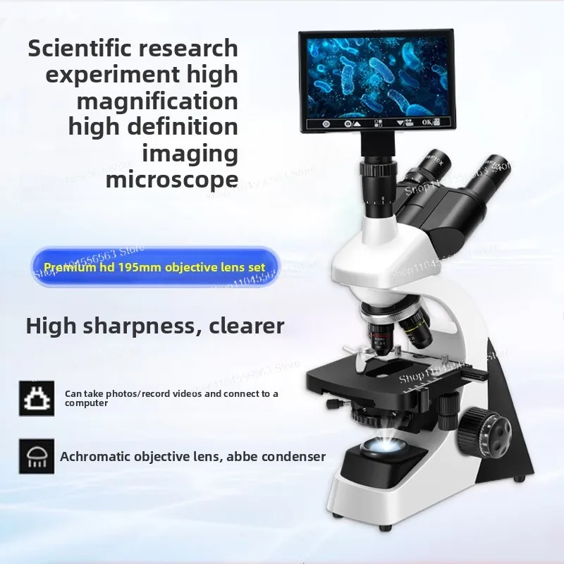 Laboratoire de microscopie biologique, analyse bactérienne, observation avec objectif achromatique, haute définition, qualité professionnelle