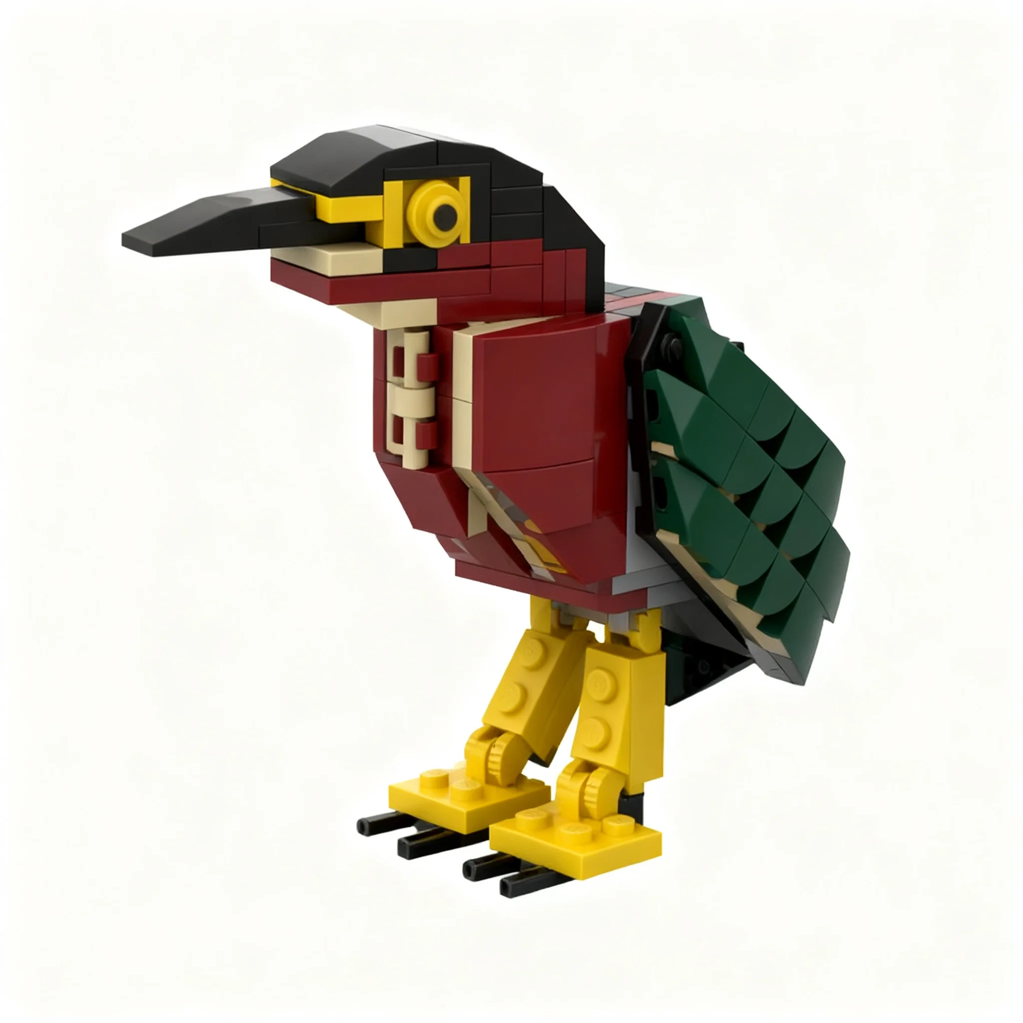 219pcs MOC Green Heron Creator Model Building Blocks Toy Architecture Christmas Gifts DIY Collection Art Creative Education