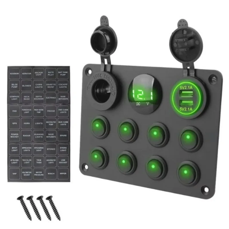 Car Boat Yacht RV Cross-border Hot Sale Boat Switch Shell Panel with Screw Aluminum Mounting Bracket