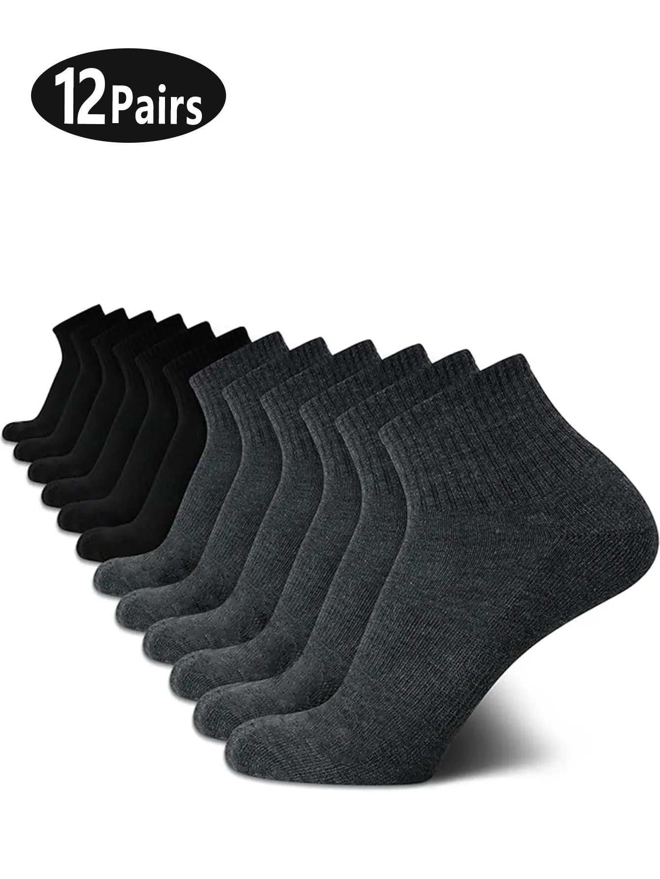 12 pairs of men\'s mid-tube socks autumn winter deodorant deodorant breathable mid-tube socks for men