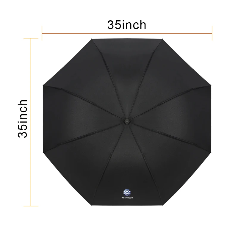 Car Styling Car Logo Business Umbrella Windproof Automatic Threefolding Umbrella For Volkswagen Golf Bora Jetta POLO Bora Passat