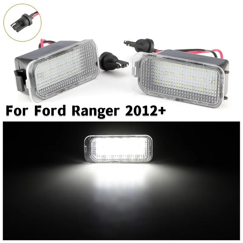 2 Pcs/Set Car LED License Plate Light for Ford Ranger 2012+