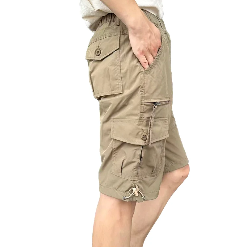 

Men's Cargo Shorts New Summer Fashion Multi-Pocket Outdoor 5-Point Pants Daily Outing Hiking Camping Fishing Comfortable Shorts
