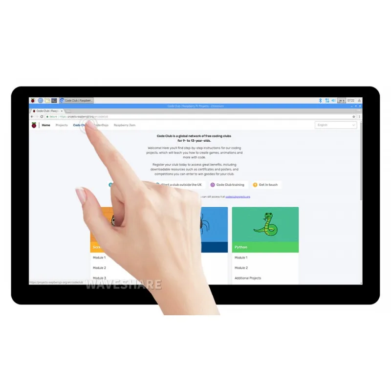 Waveshare 15.6inch Capacitive Touch Screen LCD, 1920×1080, HDMI, IPS, Various Systems Support