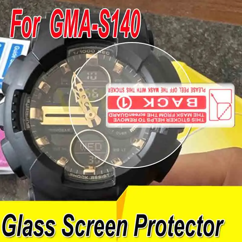 2PCS/3PCS Glass Screen Protector For GMA-S140NP-4APRF GMA-S140-2A GMA-S140M-7A GMA-S140M-4A GMA-S140 Watch,2.5D Rounded Edges 9H