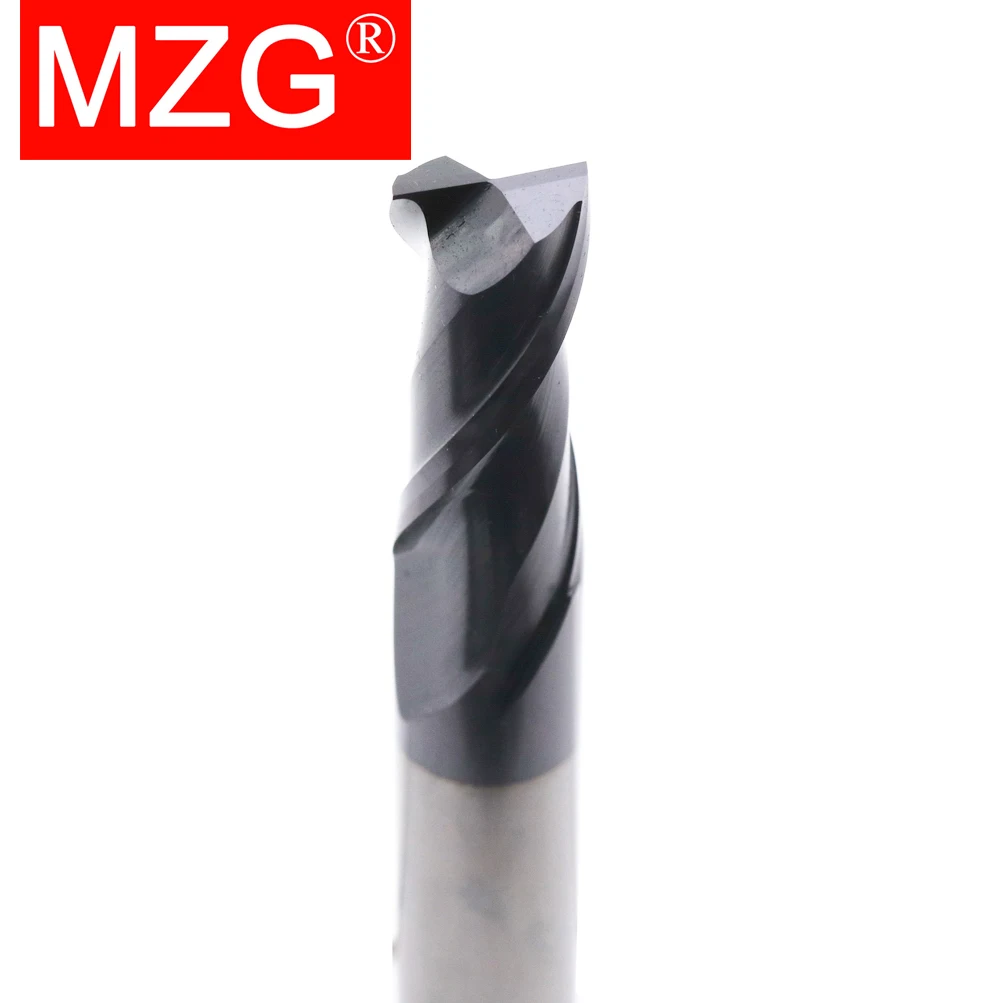 MZG 2 Flute HRC45 Carbide End Mill 1 2 4 5 6 8 10 12mm Milling Cutter Alloy Coating Tungsten Steel Cutting Tool CNC  Endmills