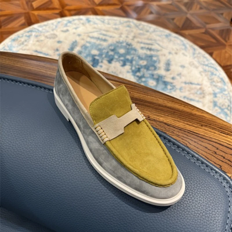 

Men Genuine Leather Loafers Retro Casual Commuting Breathable Soft Sole Comfortable Classic Versatile Men Shoes