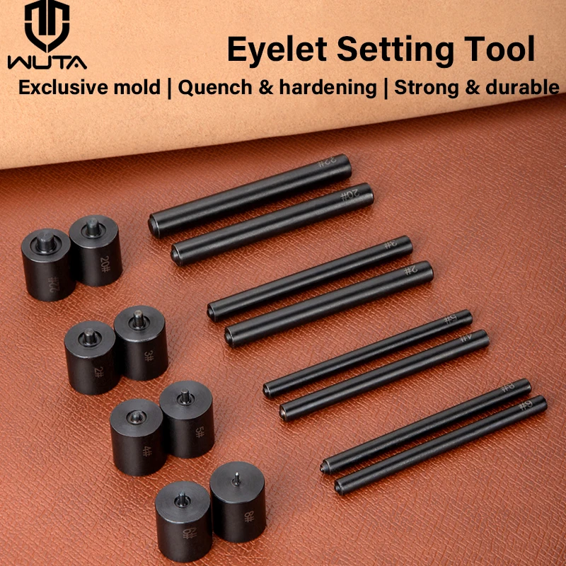 WUTA Professional Eyelets Setter Grommet Installation tools Eyelets Mold Tool Leather Craft Handmade Fixing Tools Accessories