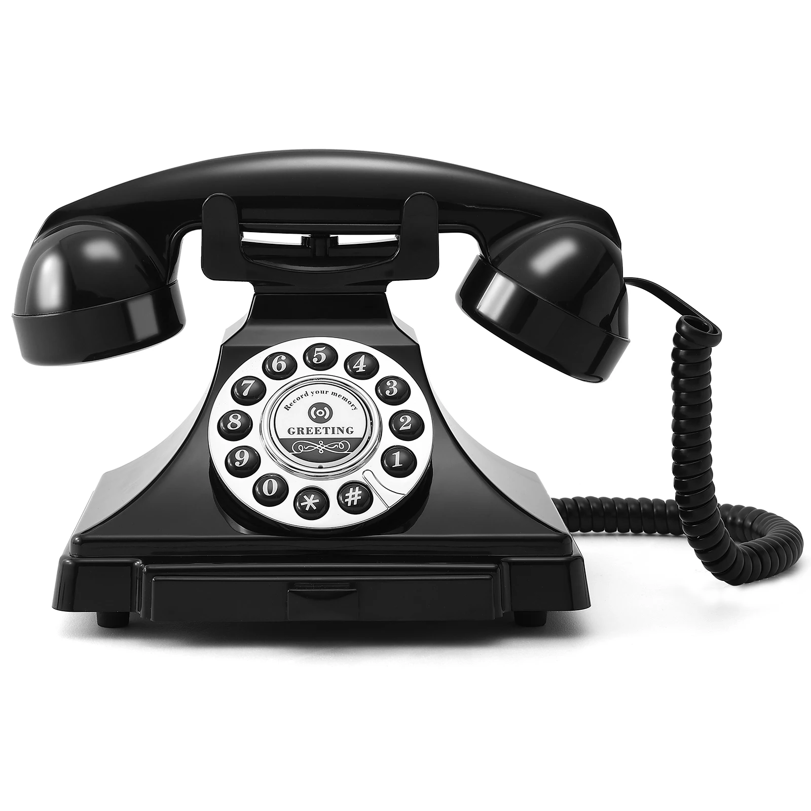 Audio guest book phone retro rotary style antique audio guestbook phone message voice recorder vintage phone for wedding party