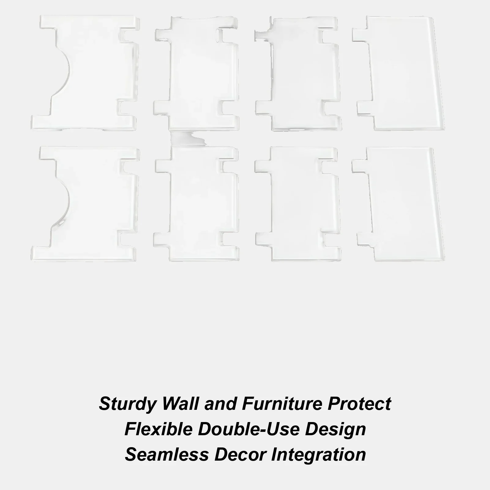 Couch Wall Stoppers 2 Pieces Clear Protection Acrylic Sofa Couch Wall Spacer For Recliner Table Hardwood Floor Tile Floor