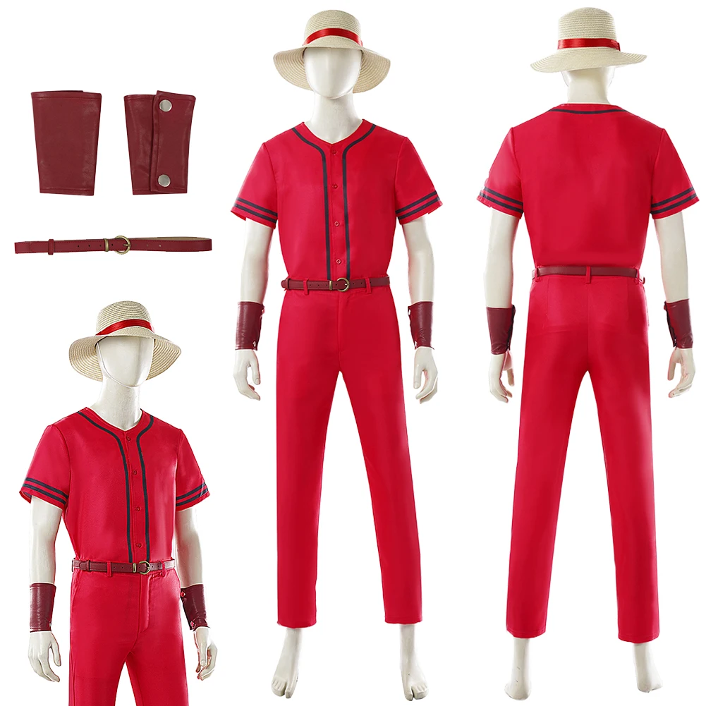 Disfraz de Pirata Luffy con Chaleco y Sombrero para Cosplay, Disfraz de Pirata de la Serie de TV de Acción en Vivo 2026, Disfraz de Halloween para Adultos, Trajes de Fiesta de Fantasía para Hombres